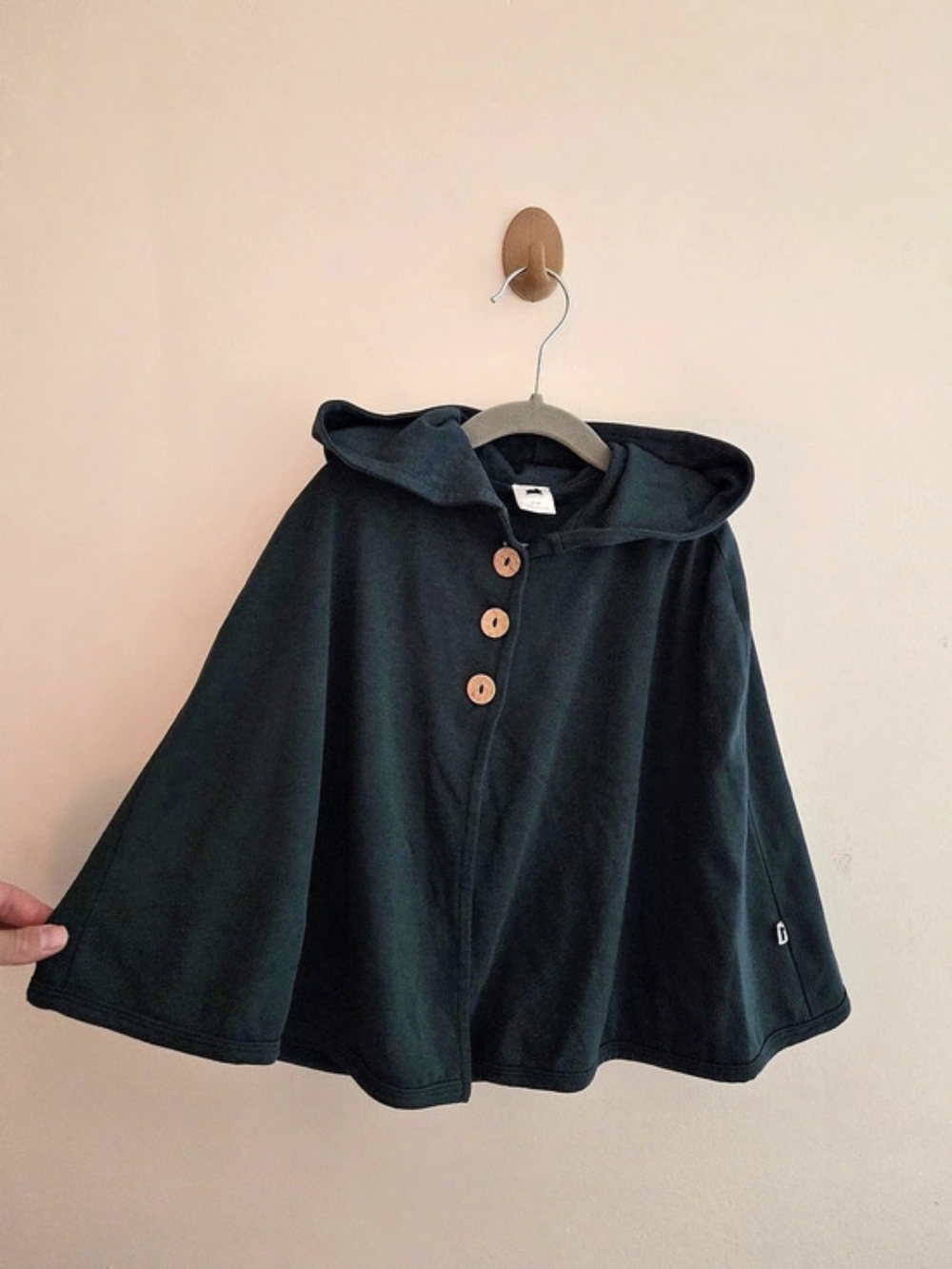 Little & Lively Hooded Cape in Emerald Green 3-4T